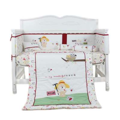 Organic Cotton Bear  Baby Bed Set For Boys